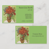 Red Poppiesとデイジーby Vincent van ゴッホ. 名刺 (正面/裏面)