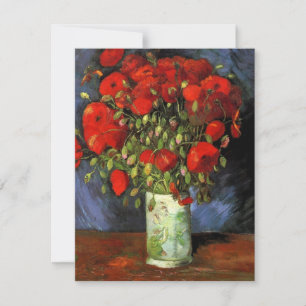 Red Poppiesと花瓶by Vincent vanゴッホ招待状