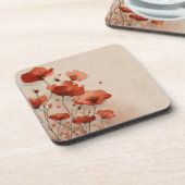 Red poppies コースター (左側)