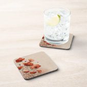 Red poppies.  コースター (右側)