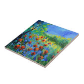 red poppies  タイル (側面)