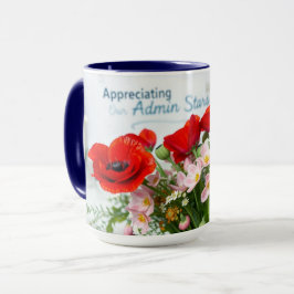Red Poppies Admin Appreciation Floral Art マグカップ
