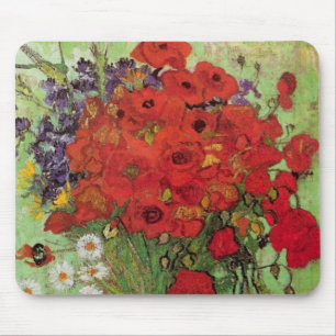 Red Poppies and Daisies by Vincent van Gogh マウスパッド
