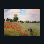 Red Poppies by Monet - Poppy Field Parasol Woman ドアマット<br><div class="desc">クロード絵画・モネによる印象派の風景 – クラシック最高傑作 – クロード・モネの印象派のシリー絵画ズ – Poppy Field</div>
