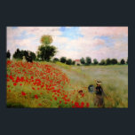 Red Poppies by Monet - Poppy Field Parasol Woman ポスター<br><div class="desc">クロード絵画・モネによる印象派の風景 – クラシック最高傑作 – クロード・モネの印象派のシリー絵画ズ – Poppy Field</div>