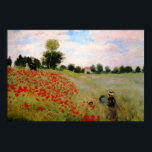 Red Poppies by Monet - Poppy Field Parasol Woman ポスター<br><div class="desc">クロード絵画・モネによる印象派の風景 – クラシック最高傑作 – クロード・モネの印象派のシリー絵画ズ – Poppy Field</div>