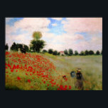Red Poppies by Monet - Poppy Field Parasol Woman ポスター<br><div class="desc">クロード絵画・モネによる印象派の風景 – クラシック最高傑作 – クロード・モネの印象派のシリー絵画ズ – Poppy Field</div>