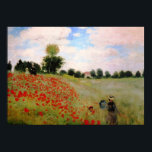 Red Poppies by Monet - Poppy Field Parasol Woman ポスター<br><div class="desc">クロード絵画・モネによる印象派の風景 – クラシック最高傑作 – クロード・モネの印象派のシリー絵画ズ – Poppy Field</div>