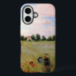 Red Poppies by Monet - Poppy Field Parasol Woman iPhone 16ケース<br><div class="desc">クロード絵画・モネによる印象派の風景 – クラシック最高傑作 – クロード・モネの印象派のシリー絵画ズ – Poppy Field</div>