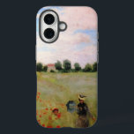 Red Poppies by Monet - Poppy Field Parasol Woman iPhone 16ケース<br><div class="desc">クロード絵画・モネによる印象派の風景 – クラシック最高傑作 – クロード・モネの印象派のシリー絵画ズ – Poppy Field</div>