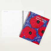 Red Poppies Hand-illustrated Floral Pattern プランナー手帳 (ディスプレー)