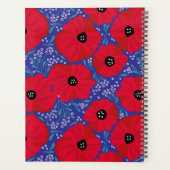 Red Poppies Hand-illustrated Floral Pattern プランナー手帳 (裏面)