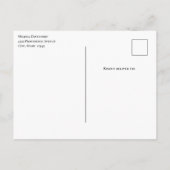 Red Poppies in a Field Waterカラー誕生日 インビテーションポストカード (裏面)