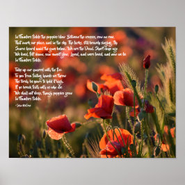 Red Poppies, In Flanders Fields Poem ポスター