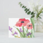 Red Poppies in June Post Card ポストカード (スタンド正面)