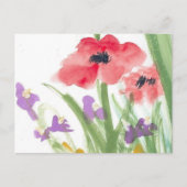 Red Poppies in June Post Card ポストカード (正面)