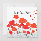 Red Poppies Invitation 招待状 (正面)
