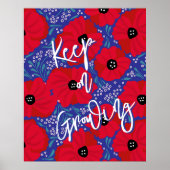 Red Poppies Keep on Growing Large Poster ポスター (正面)