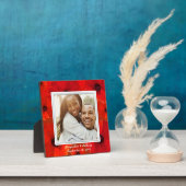 Red Poppies Newlywedsフォトキープサケ フォトプラーク (インサイチュ)