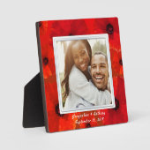 Red Poppies Newlywedsフォトキープサケ フォトプラーク (正面)