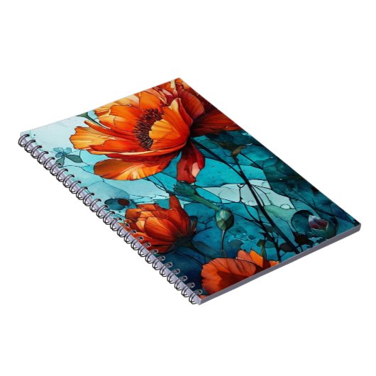 Red Poppies Notebook Journal ノートブック (右側)