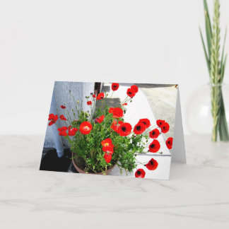 Red Poppies photo greeting card カード