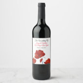 Red Poppies Wedding ワインラベル (正面)