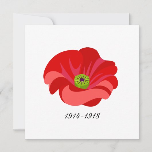 Red poppy 招待状 (正面)