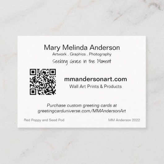 Red Poppy Art 2022名刺 名刺 (正面)