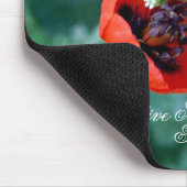 Red Poppy Art Personalized Mouse Pad マウスパッド (コーナー)