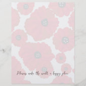 Red Poppy Background Scrapbook Binder Paper レターヘッド (正面)