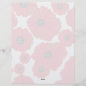 Red Poppy Background Scrapbook Binder Paper レターヘッド (裏面)