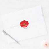 Red poppy commemorative ラウンドシール (封筒)
