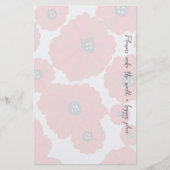 Red Poppy Custom Text Binder Stationery 便箋 (正面)