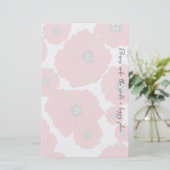 Red Poppy Custom Text Binder Stationery 便箋 (スタンド正面)