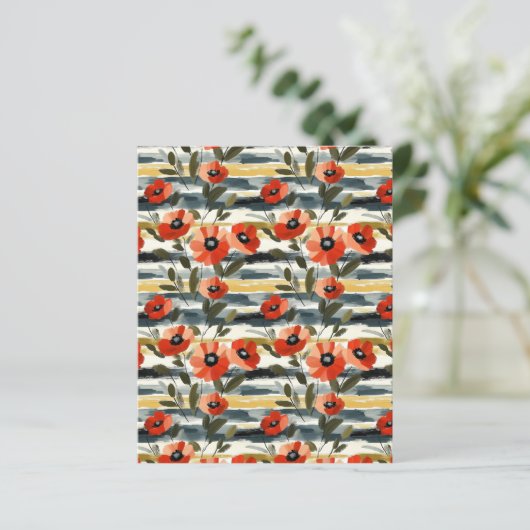 Red Poppy Floral Scrapbook Paper (スタンド正面)