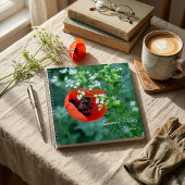 Red Poppy Flower Summer Notes Personalised Noteboo ノートブック