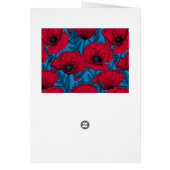 Red poppy garden on blue (裏面)
