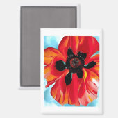 “Red Poppy No VI” , Georgia O'Keeffe,  マグネット (正面/裏面)