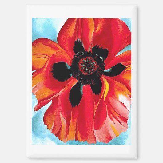 “Red Poppy No VI” , Georgia O'Keeffe,  マグネット (正面)