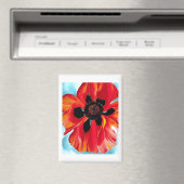 “Red Poppy No VI” , Georgia O'Keeffe,  マグネット (インサイチュ (食洗機))