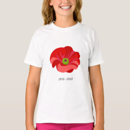 Red poppy tシャツ