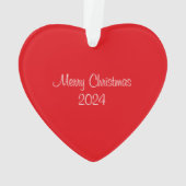 Red Positive Biblical Affirmation Heart オーナメント (裏面)