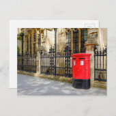 Red Post Box, Westminster，ロンドン，英国 ポストカード (正面/裏面)