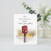 Red Postbox Inspirational Quote Artwork ポストカード (スタンド正面)