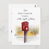 Red Postbox Inspirational Quote Artwork ポストカード (正面/裏面)