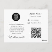 Red Postbox Inspirational Quote Artwork ポストカード (裏面)