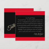 Red Powerful Woman Affirmation Card サンキューカード (正面/裏面)