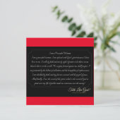 Red Powerful Woman Affirmation Card サンキューカード (スタンド正面)
