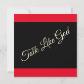 Red Powerful Woman Affirmation Card サンキューカード (裏面)